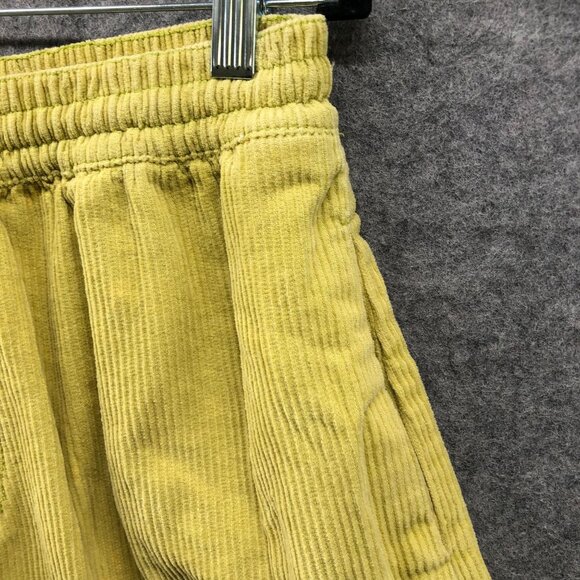 Urban Outfitters Yellow Corduroy Volley Short Mens M Pull On Relaxed Pleated - Picture 3 of 10
